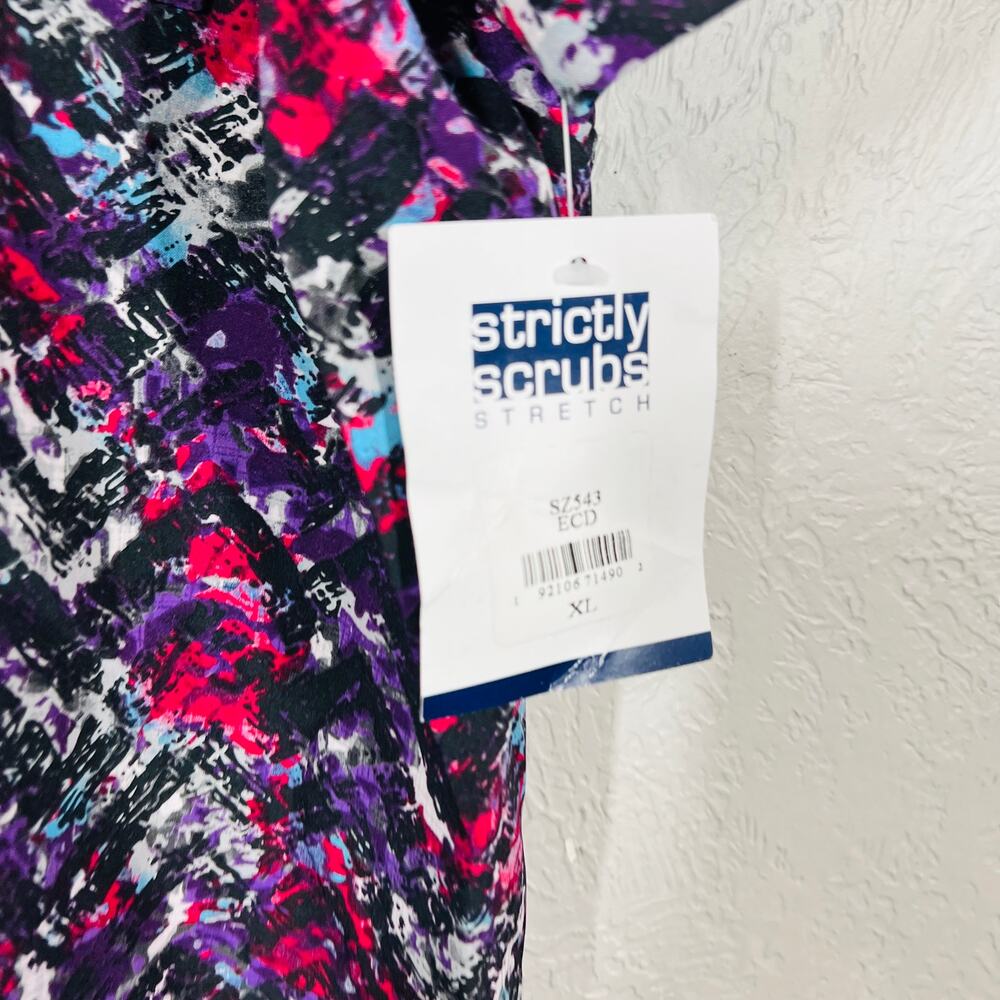 Strictly Scrubs Stretch Top Hospital Office Nurse Doctor Uniform Scrub - XL - Picture 2 of 4